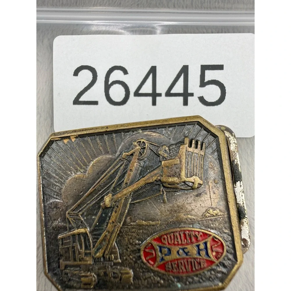 Vintage Construction Belt Buckle P&H Pawling Harnischfeger 